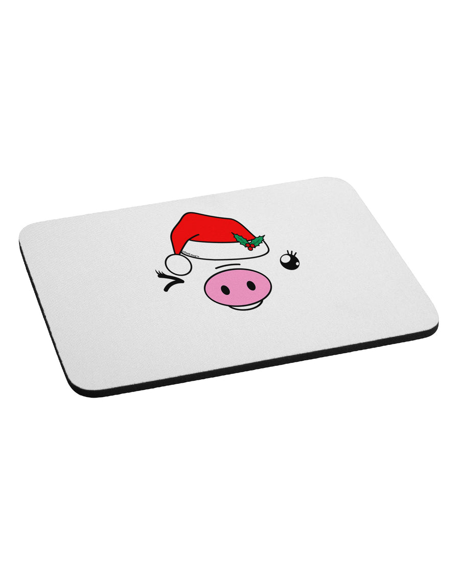 Kyu-T Face Oinkette Santa Hat Girl Pig Mousepad-TooLoud-White-Davson Sales