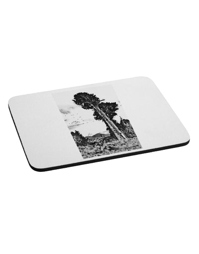 Colorado Landscape Watercolor BW Mousepad-TooLoud-White-Davson Sales