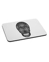 Version 9 Black and White Day of the Dead Calavera Mousepad-TooLoud-White-Davson Sales