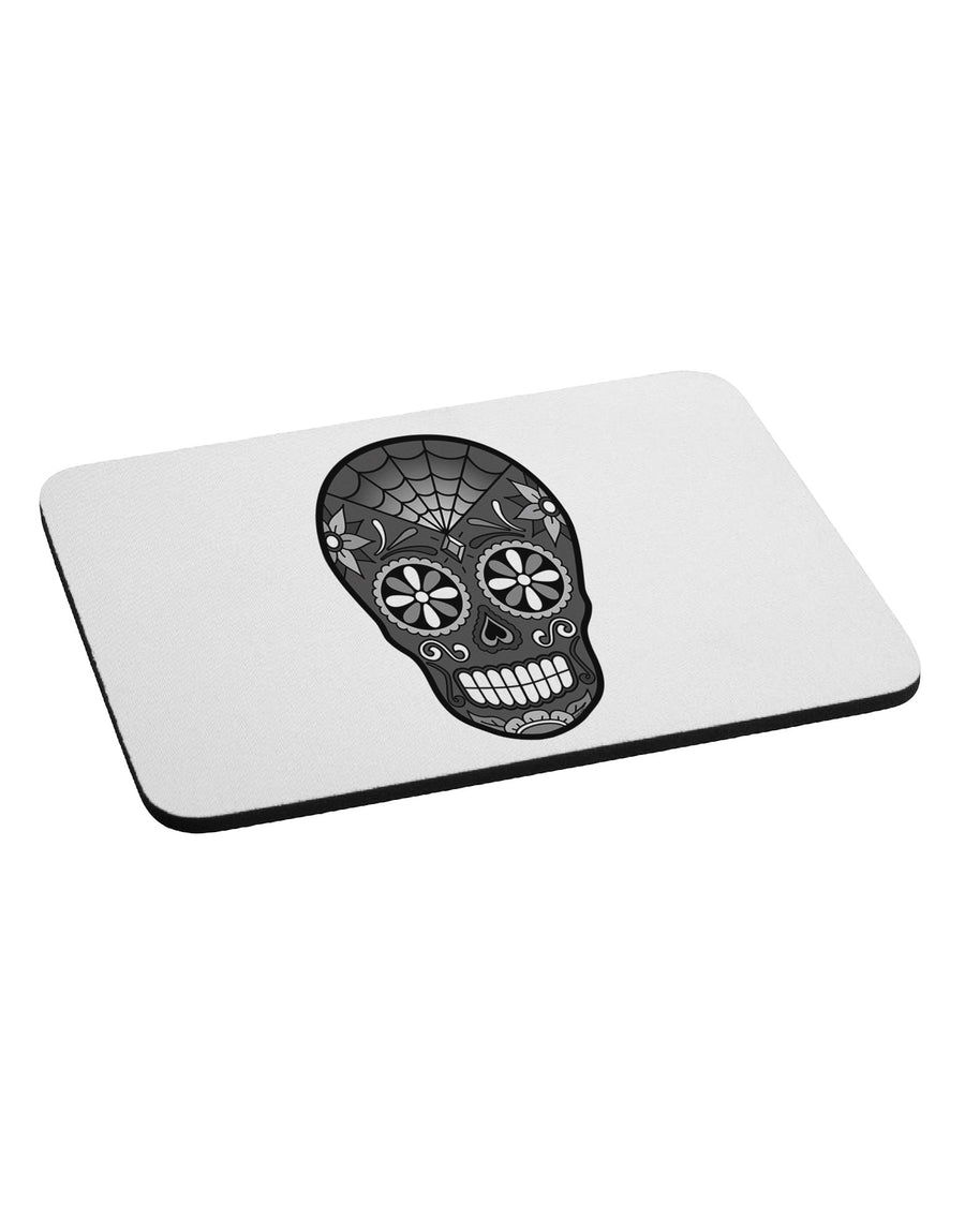 Version 9 Black and White Day of the Dead Calavera Mousepad-TooLoud-White-Davson Sales