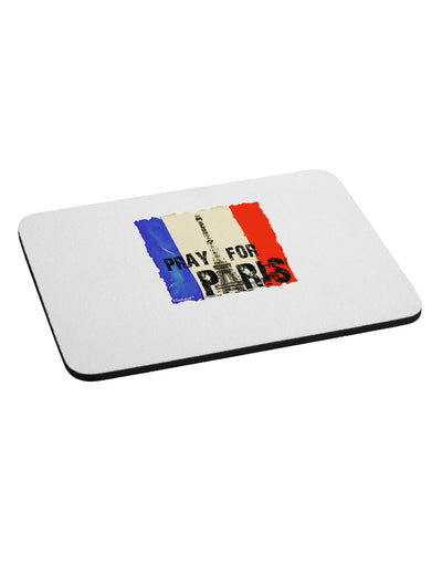 Pray For Paris Watercolor Mousepad-TooLoud-White-Davson Sales