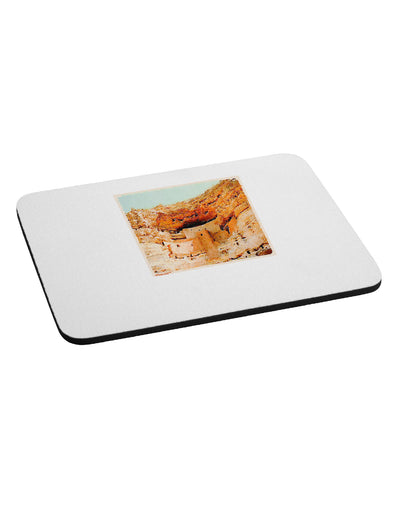 Montezuma Castle Watercolor Mousepad-TooLoud-White-Davson Sales