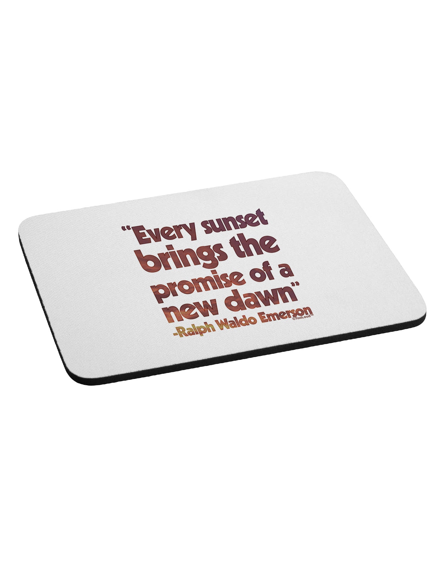 Emerson Sunset Quote Mousepad-Mousepads-TooLoud-Davson Sales