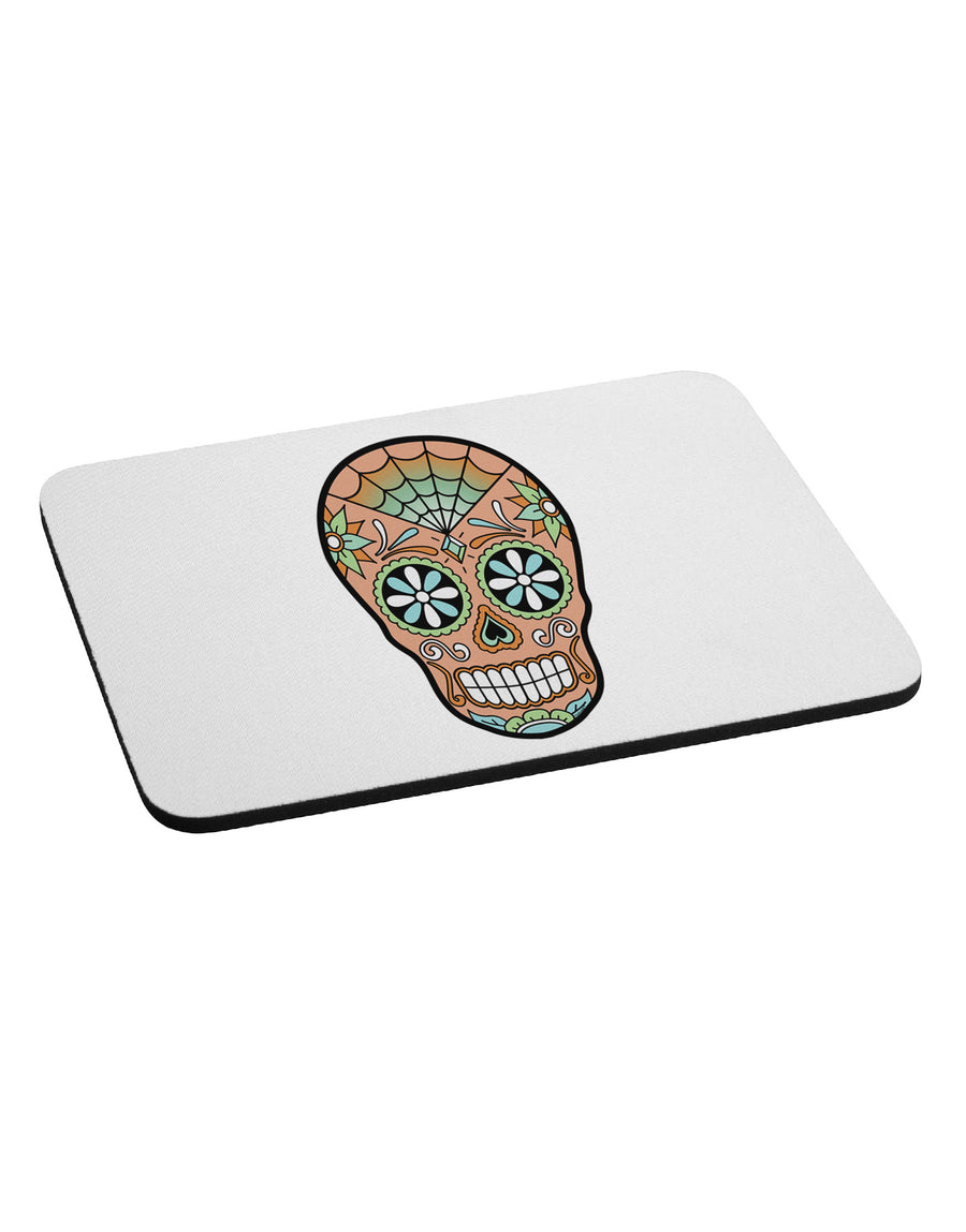 Version 6 Copper Patina Day of the Dead Calavera Mousepad-TooLoud-White-Davson Sales