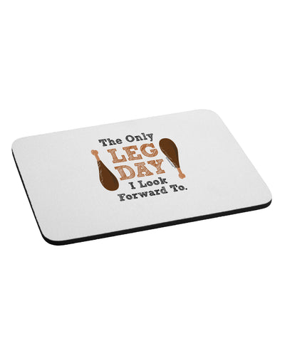 Leg Day - Turkey Leg Mousepad-TooLoud-White-Davson Sales