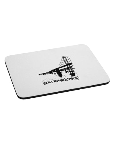 Bay Bridge Cutout Design - San Francisco Mousepad by TooLoud-TooLoud-White-Davson Sales