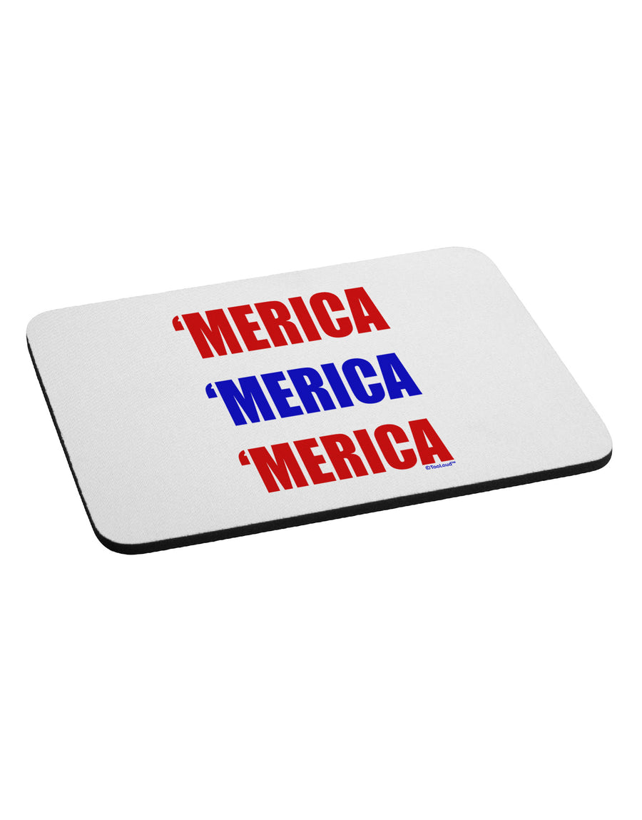 Merica Merica Merica - Red and Blue Mousepad-TooLoud-White-Davson Sales