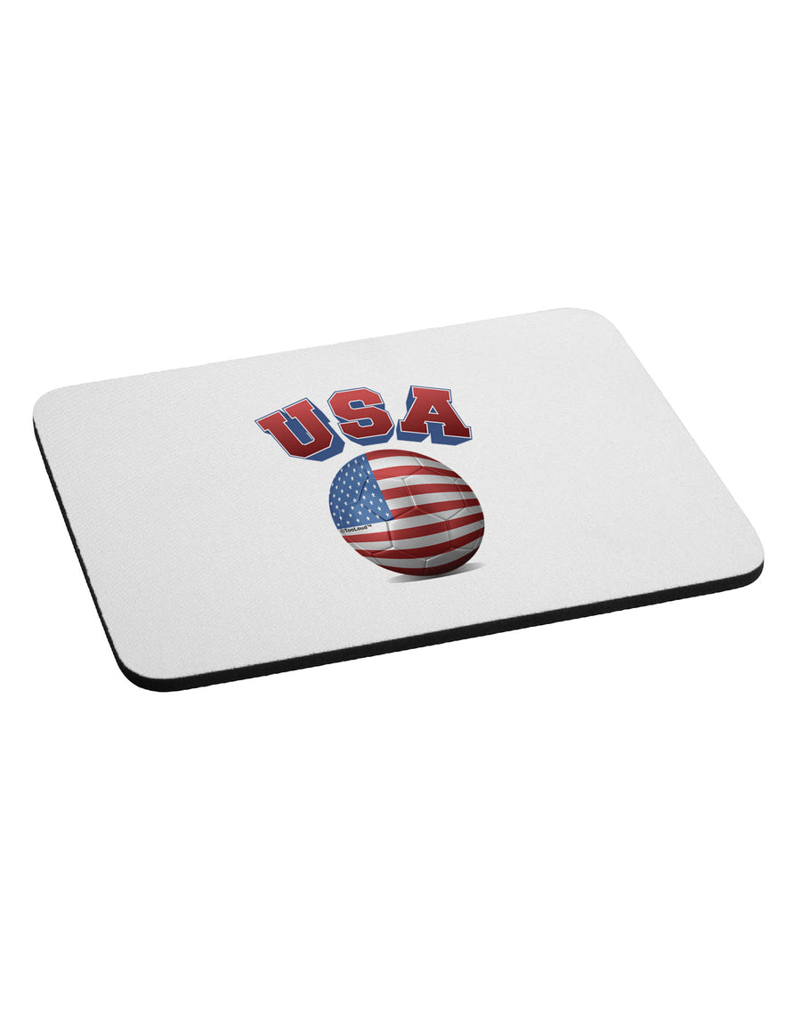 Soccer Ball Flag - USA Mousepad-TooLoud-White-Davson Sales
