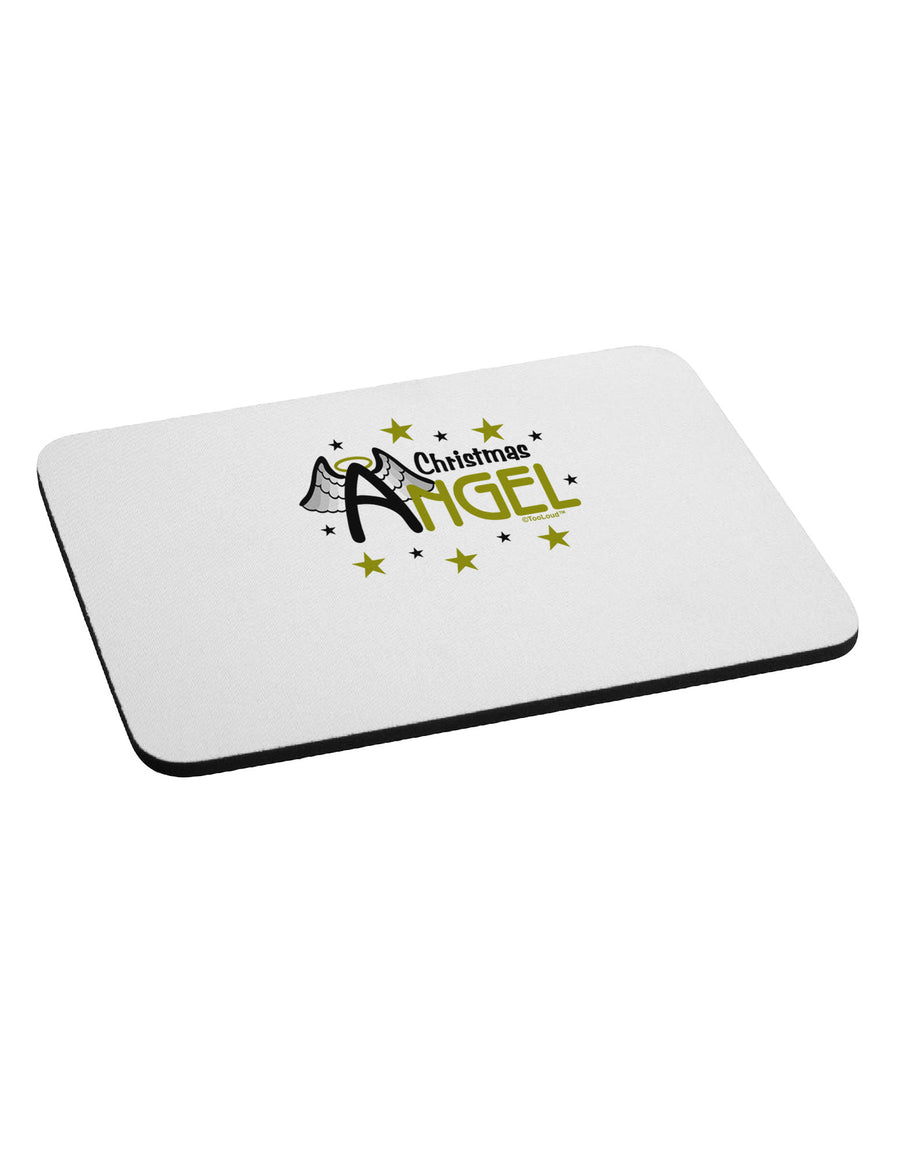 Christmas Angel Text Mousepad-TooLoud-White-Davson Sales