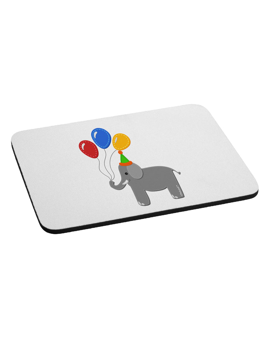 Cute Elephant with Balloons Mousepad-TooLoud-White-Davson Sales