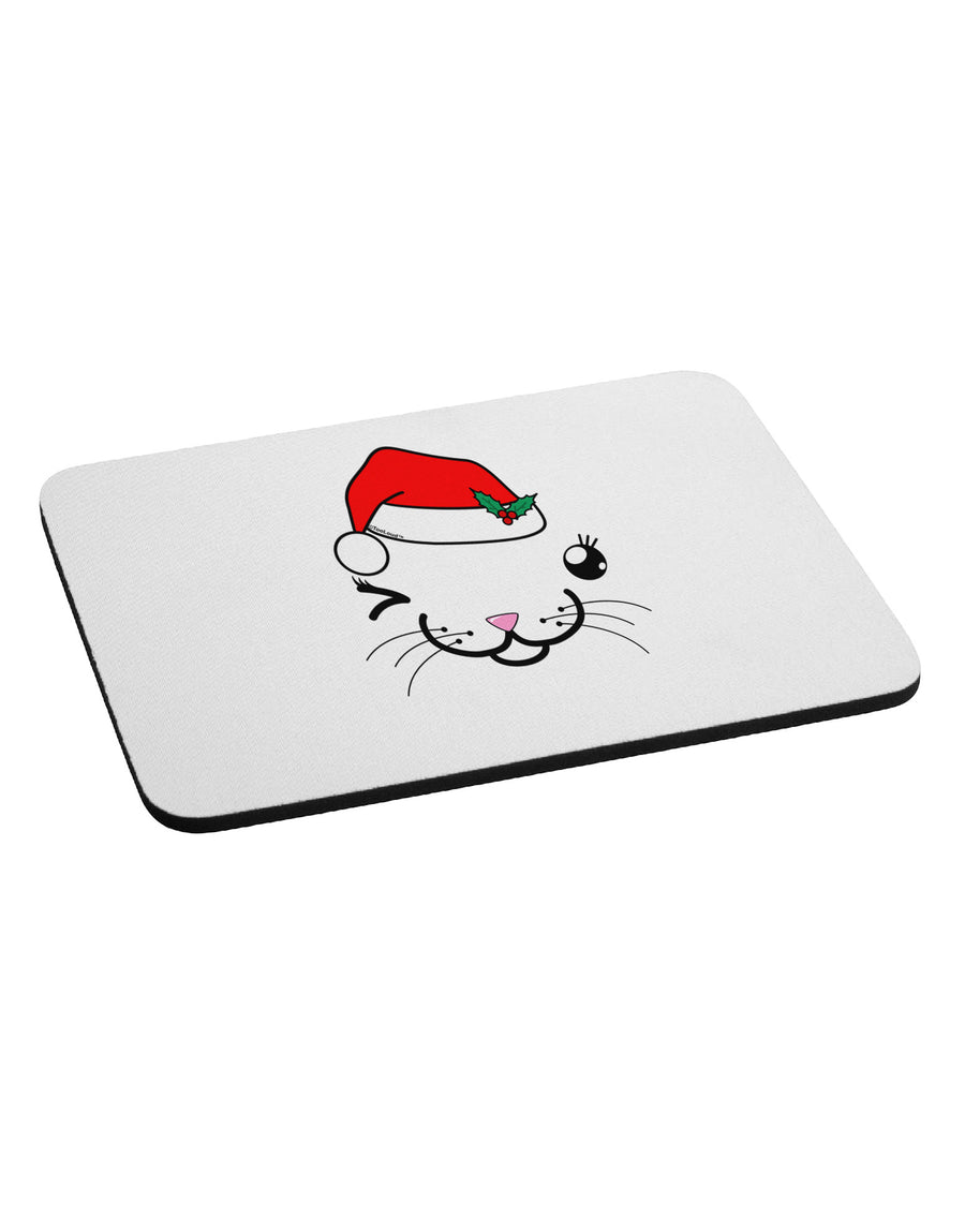 Kyu-T Face Kattia Santa Hat Girl Cat Mousepad-TooLoud-White-Davson Sales