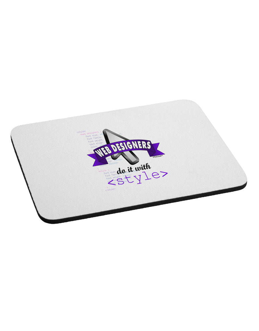 Web Designers - Style Mousepad-TooLoud-White-Davson Sales