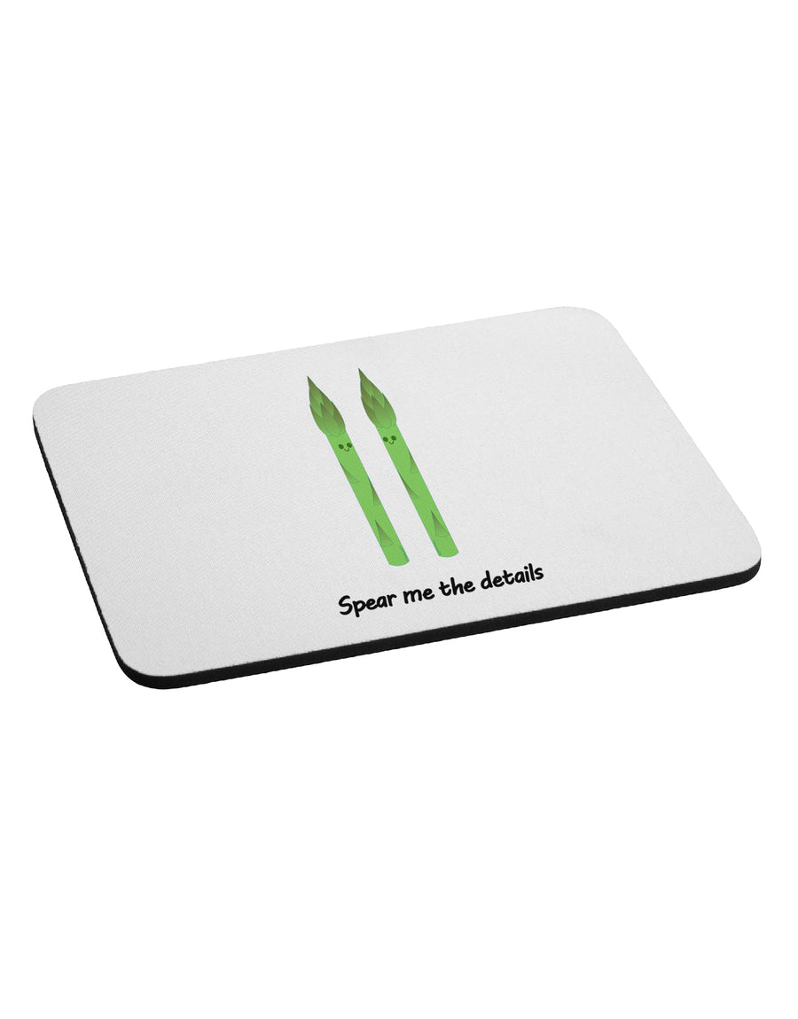 Asparagus - Spear Me the Details Mousepad-TooLoud-White-Davson Sales