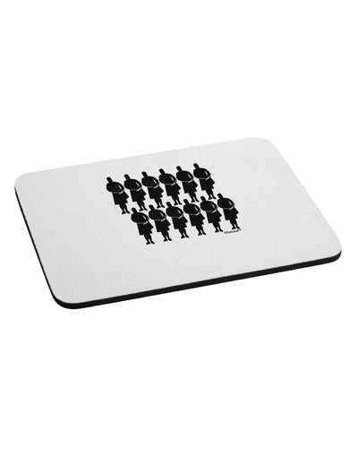 Twelve Drummers Drumming Mousepad-TooLoud-White-Davson Sales