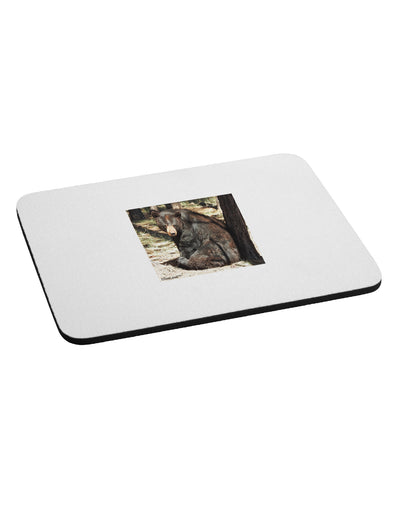 Sad Black Bear Mousepad-TooLoud-White-Davson Sales