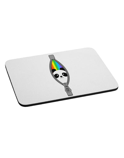 Rainbow Panda Peeking Out of Zipper Mousepad by TooLoud-TooLoud-White-Davson Sales