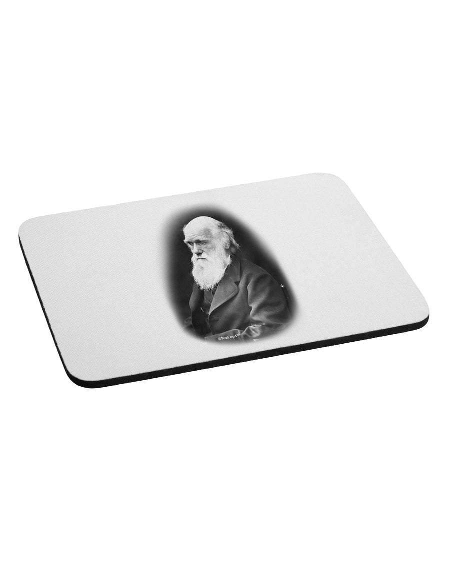 Charles Darwin Black and White Mousepad by TooLoud-TooLoud-White-Davson Sales