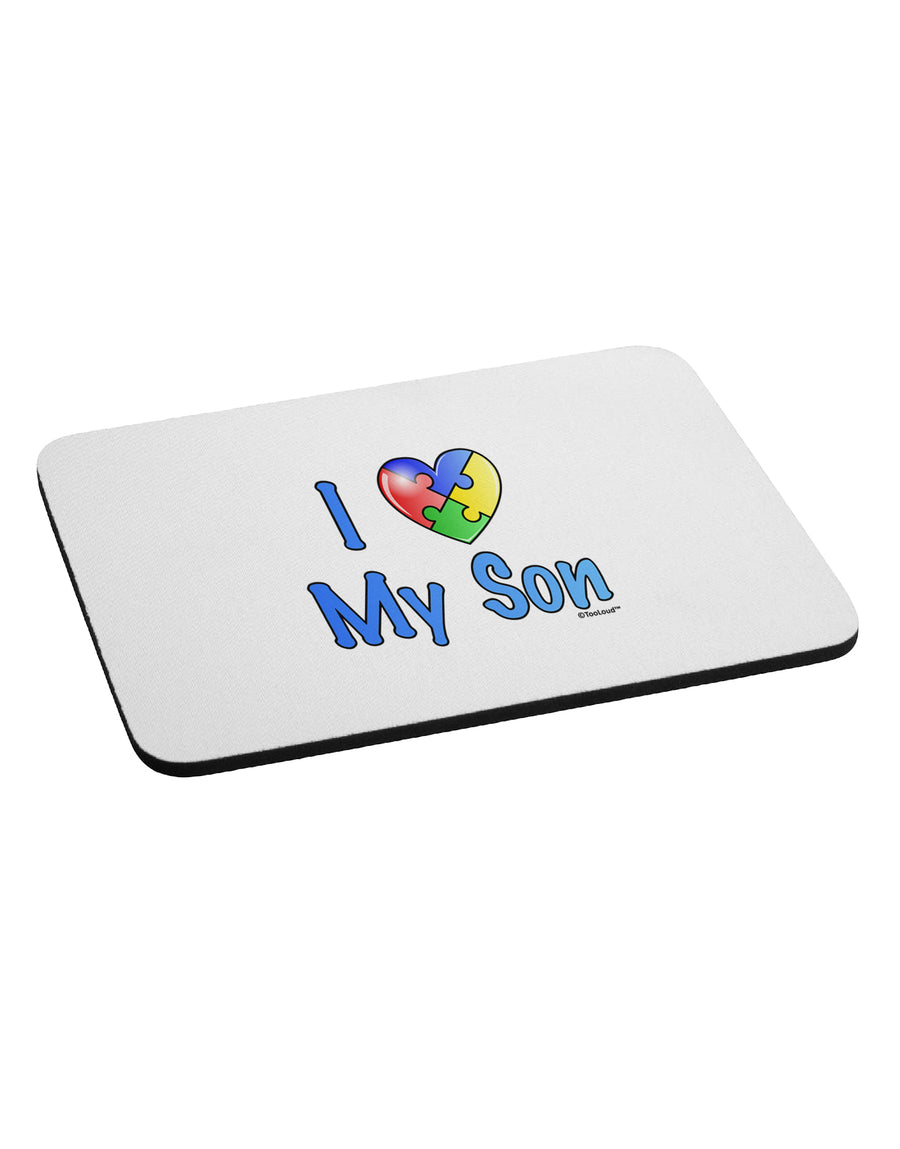 I Heart My Son - Autism Awareness Mousepad by TooLoud-TooLoud-White-Davson Sales