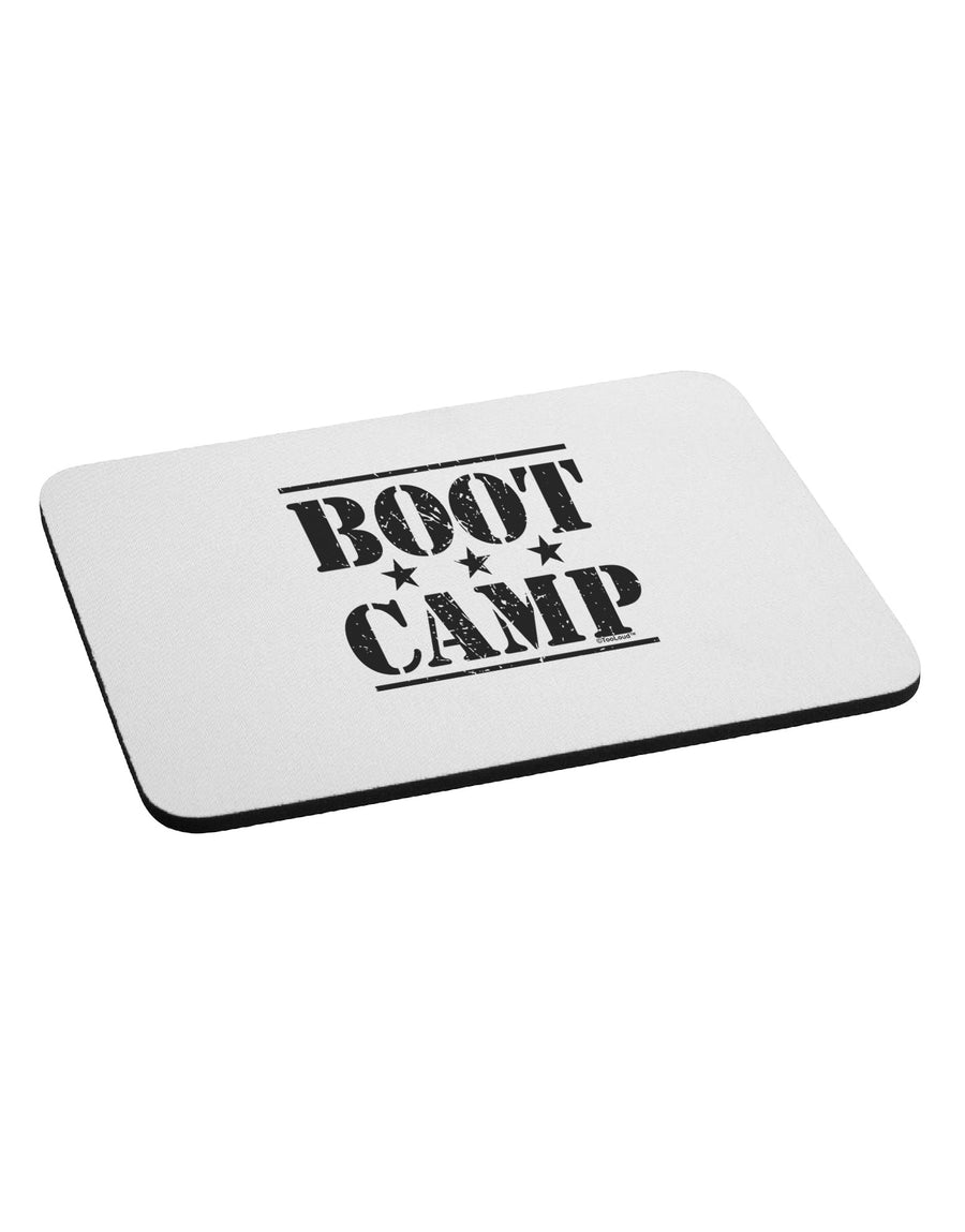 Bootcamp Large distressed Text Mousepad-TooLoud-White-Davson Sales