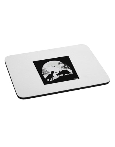 T-Rex and Triceratops Silhouettes Design Mousepad by TooLoud-TooLoud-White-Davson Sales