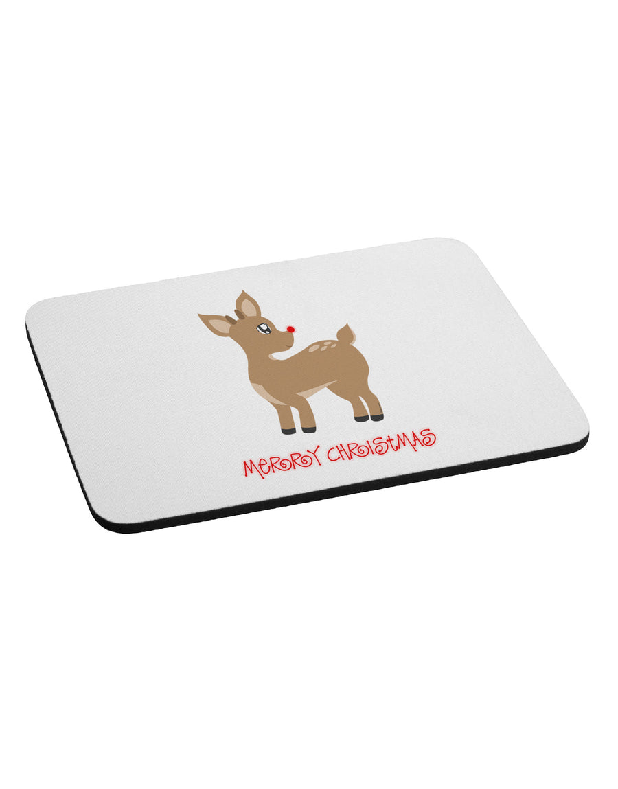 Cute Rudolph the Reindeer - Merry Christmas Mousepad by TooLoud-TooLoud-White-Davson Sales