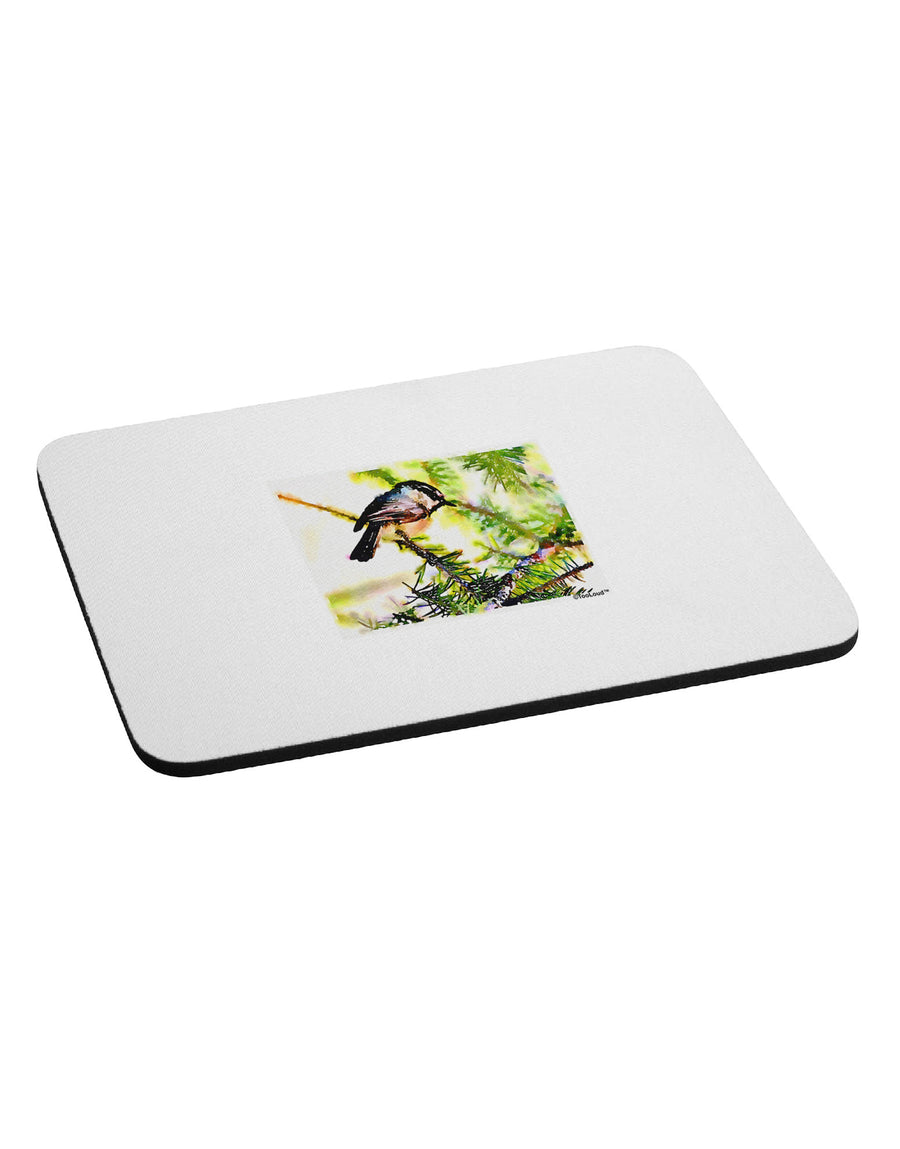 CO Chickadee Watercolor Mousepad-TooLoud-White-Davson Sales