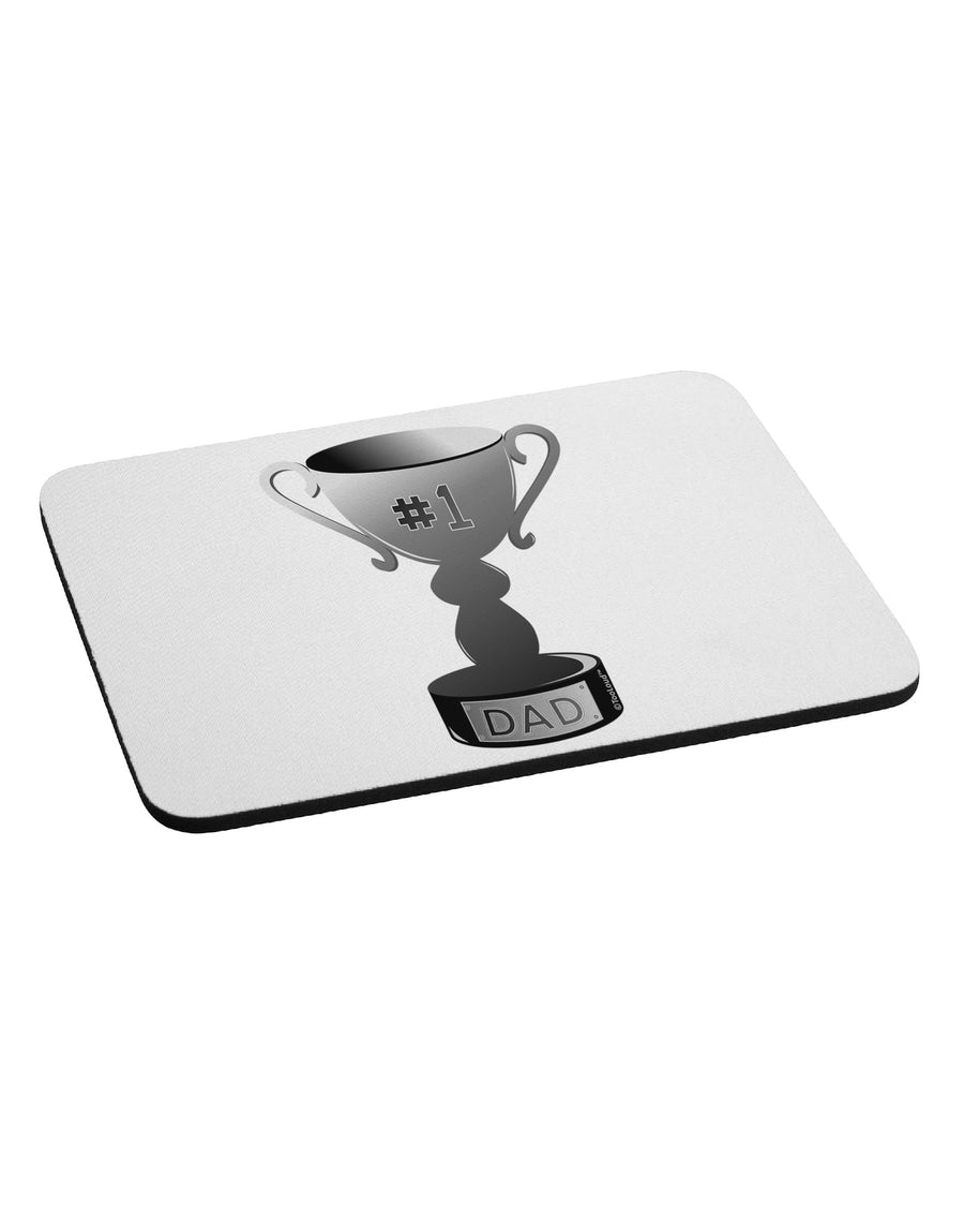 Number One Dad Trophy - Grayscale Mousepad-TooLoud-White-Davson Sales