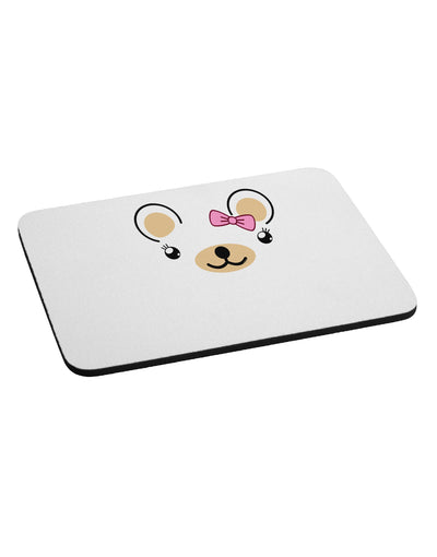 Kyu-T Ears - Beartholomea Girl Teddy Bear Mousepad-TooLoud-White-Davson Sales