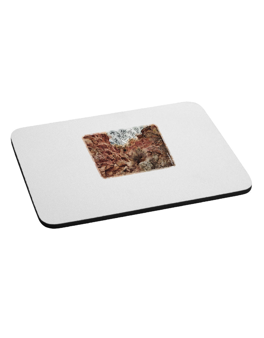 Colorado Painted Rocks Watercolor Mousepad-TooLoud-White-Davson Sales