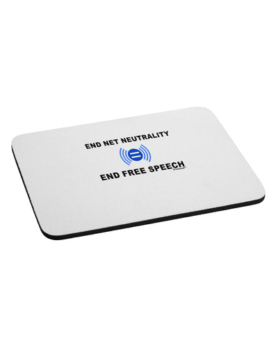 End Net Neutrality End Free Speech Mousepad-TooLoud-White-Davson Sales