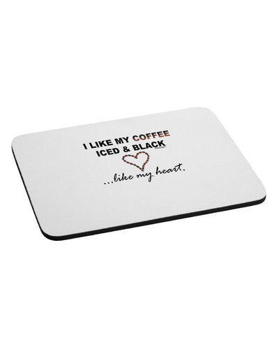 Coffee Iced and Black Mousepad-TooLoud-White-Davson Sales