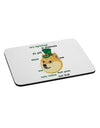 St Patricks Day Leprechaun Doge Mousepad-TooLoud-White-Davson Sales