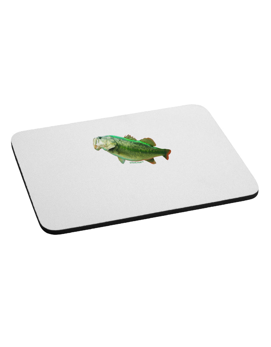 Big Bass Fish Mousepad-TooLoud-White-Davson Sales