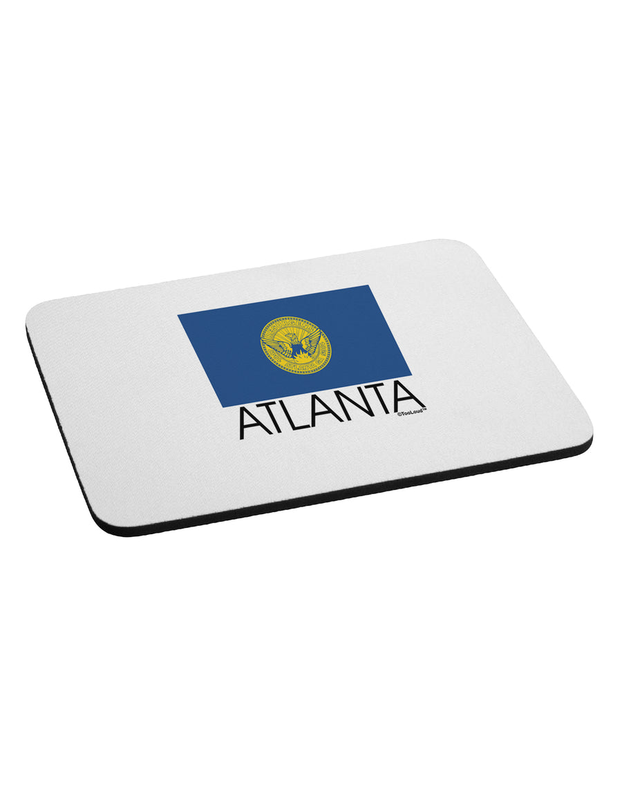 Atlanta Georgia Flag Text Mousepad by TooLoud-TooLoud-White-Davson Sales