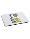 I Love Heart Mardi Gras Mousepad-TooLoud-White-Davson Sales