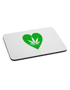 Marijuana Leaf Heart Green Mousepad-TooLoud-White-Davson Sales