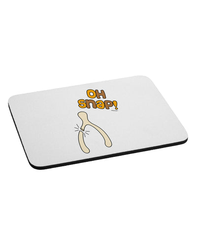 Oh Snap Wishbone - Thanksgiving Mousepad-TooLoud-White-Davson Sales