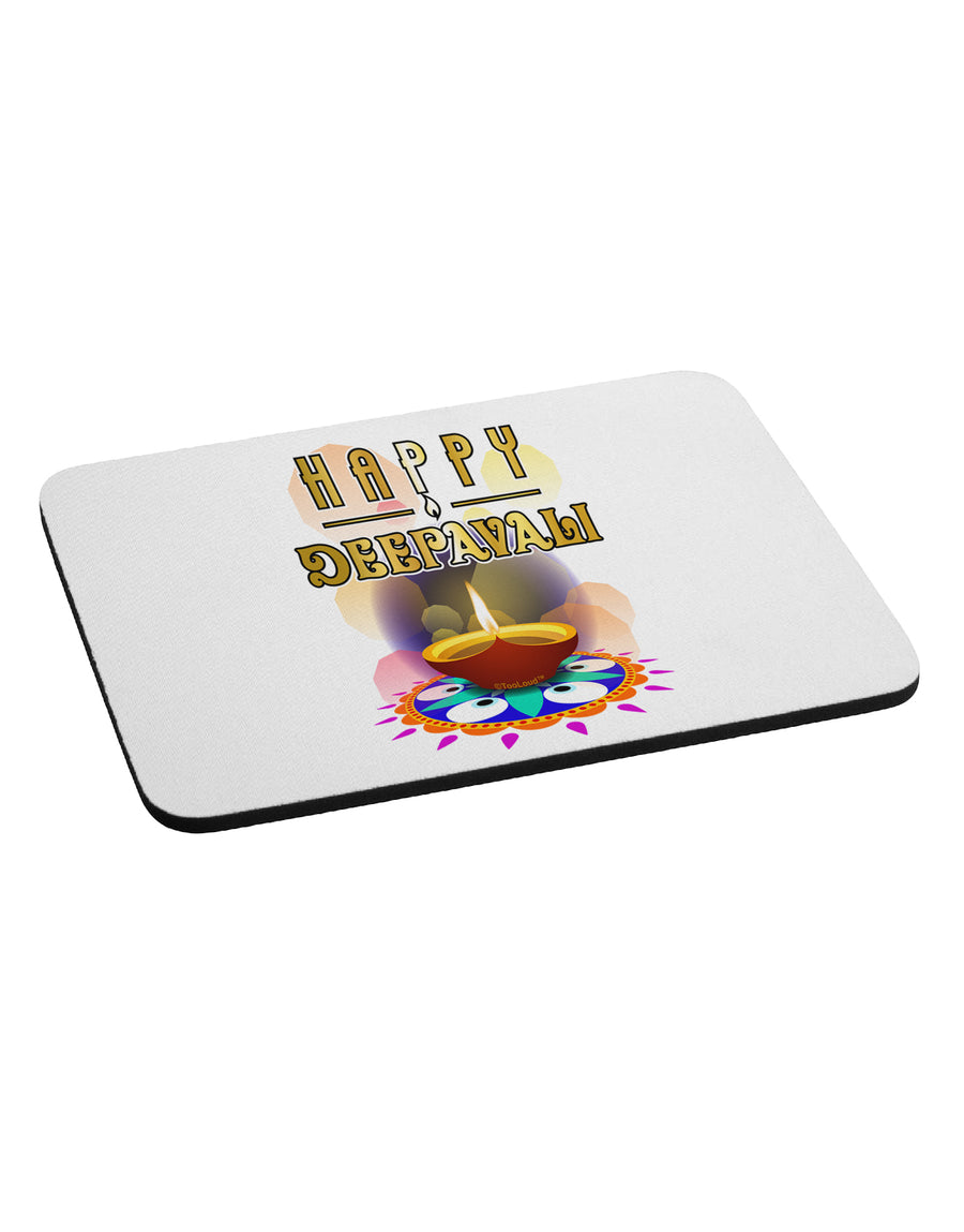 Happy Deepavali - Rangoli and Diya Mousepad by TooLoud-TooLoud-White-Davson Sales