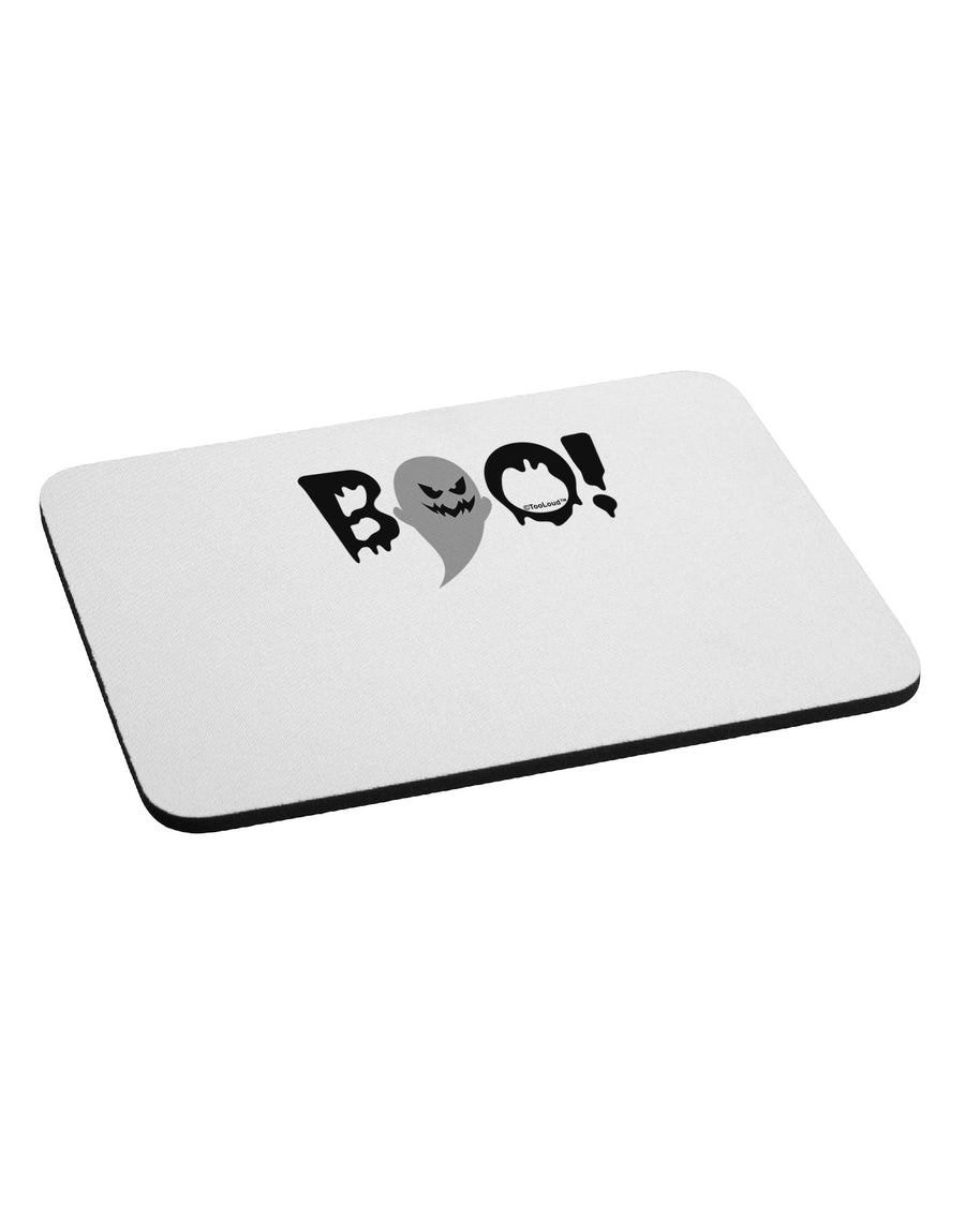 Scary Boo Text Mousepad-TooLoud-White-Davson Sales