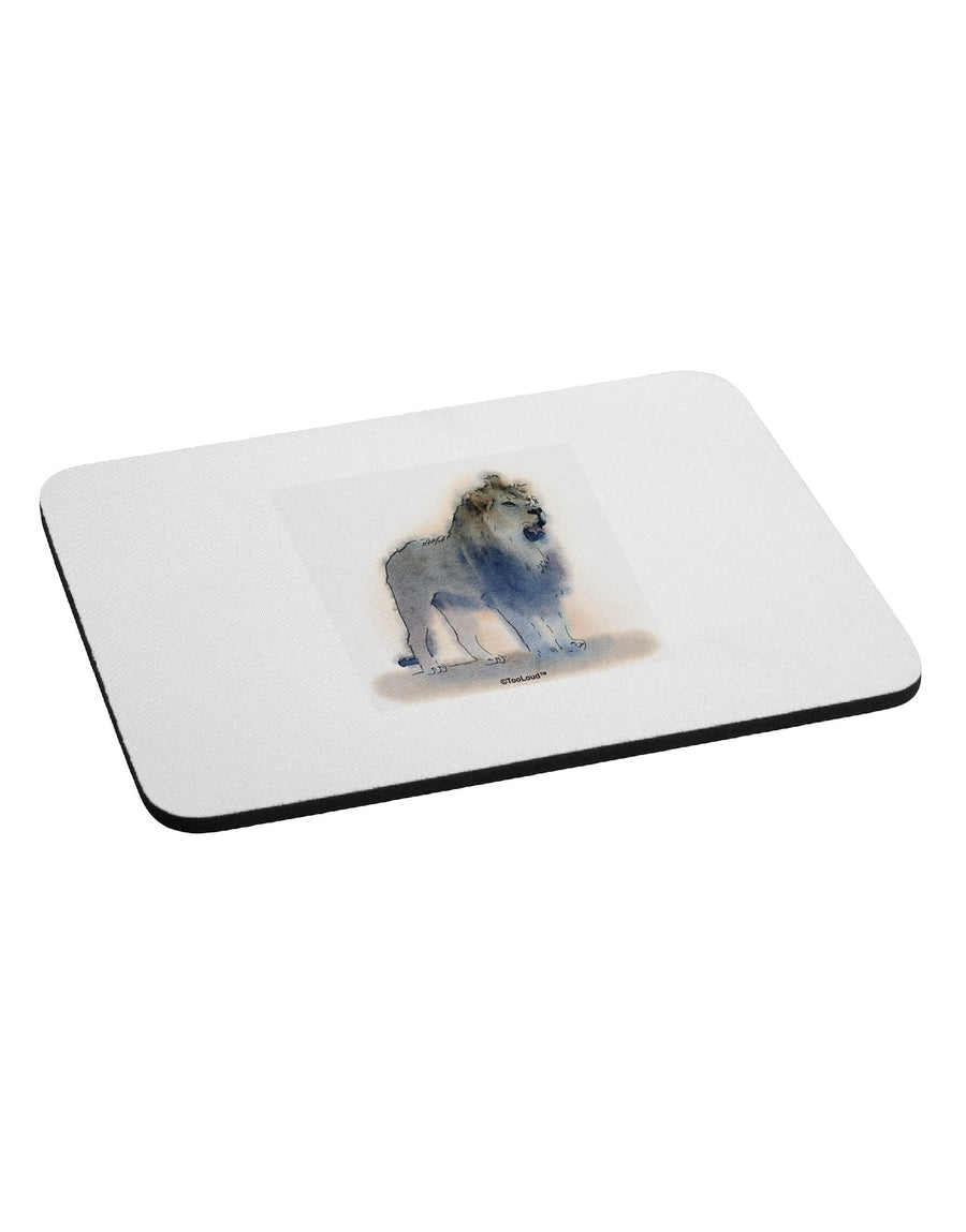 Lion Watercolor B Mousepad-TooLoud-White-Davson Sales