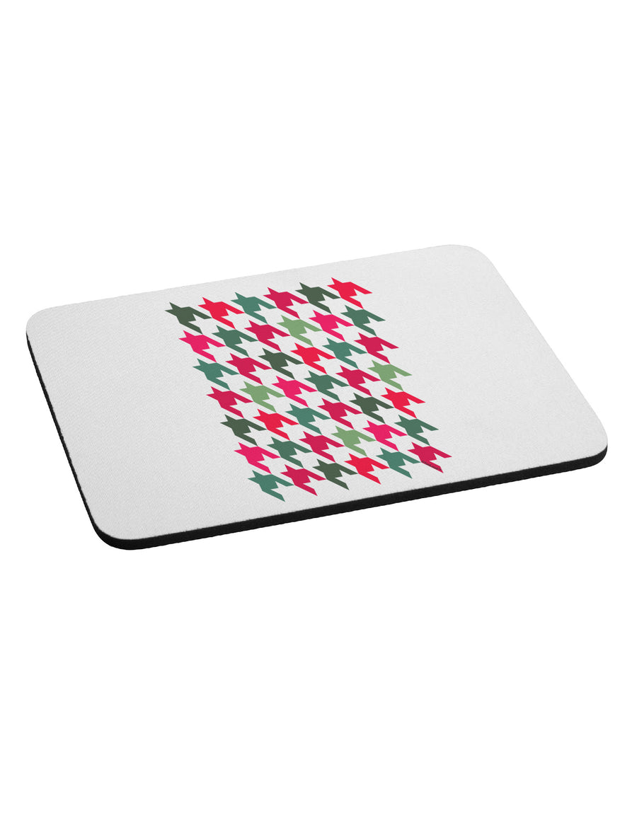 Christmas Red and Green Houndstooth Mousepad-TooLoud-White-Davson Sales