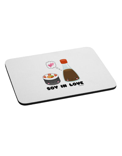 Cute Sushi and Soy Sauce - Soy In Love Mousepad by TooLoud-TooLoud-White-Davson Sales