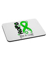 Hope for a Cure - Lime Green Ribbon Lyme Disease - Flowers Mousepad-TooLoud-White-Davson Sales