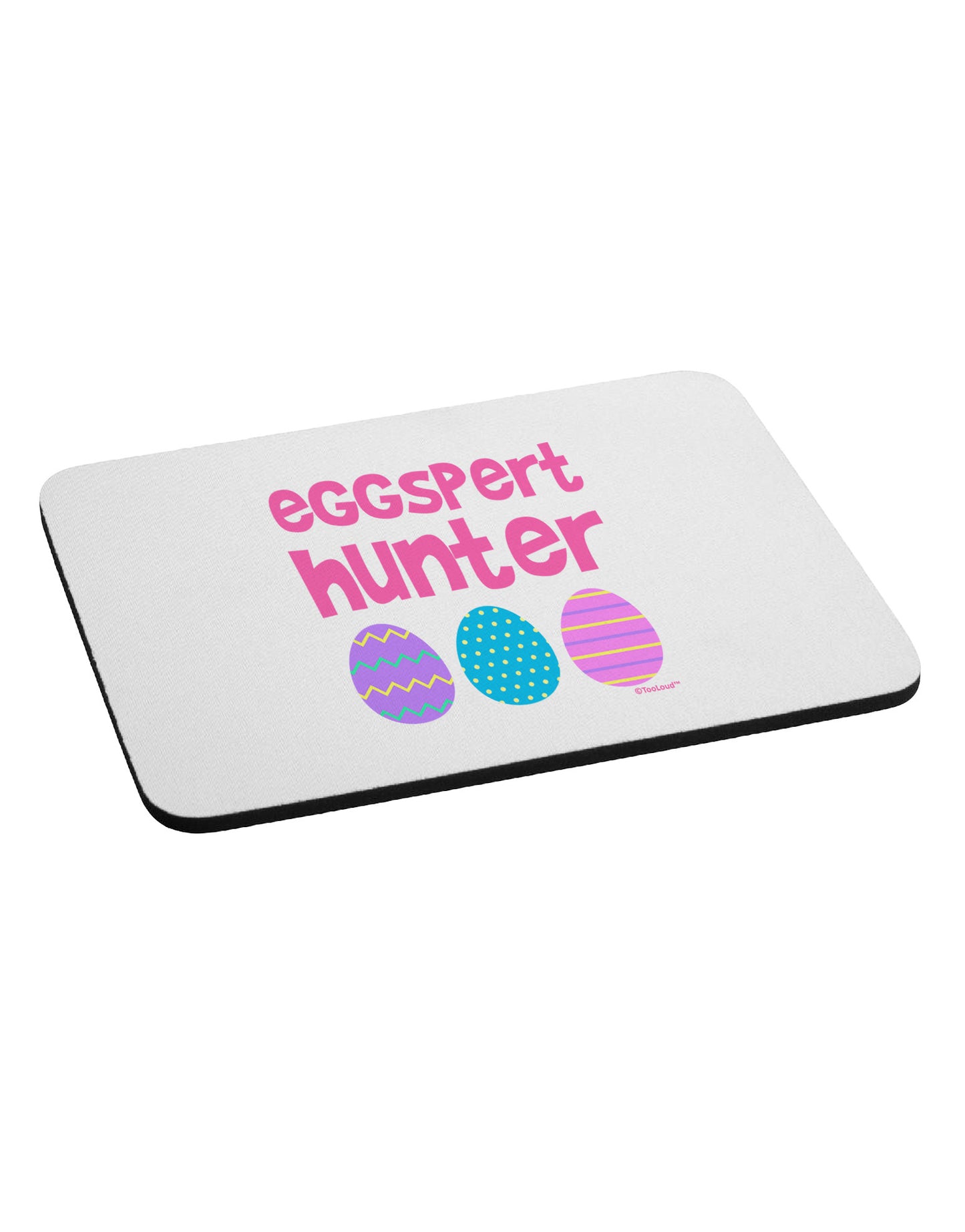 TooLoud Eggspert Hunter - Easter - Pink Mousepad-TooLoud-White-Davson Sales