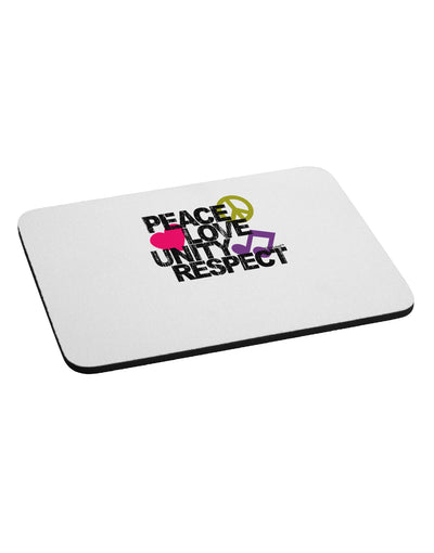 PLUR Distressed Text Mousepad-TooLoud-White-Davson Sales