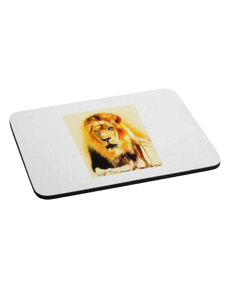 Lion Watercolor 4 Mousepad-TooLoud-White-Davson Sales