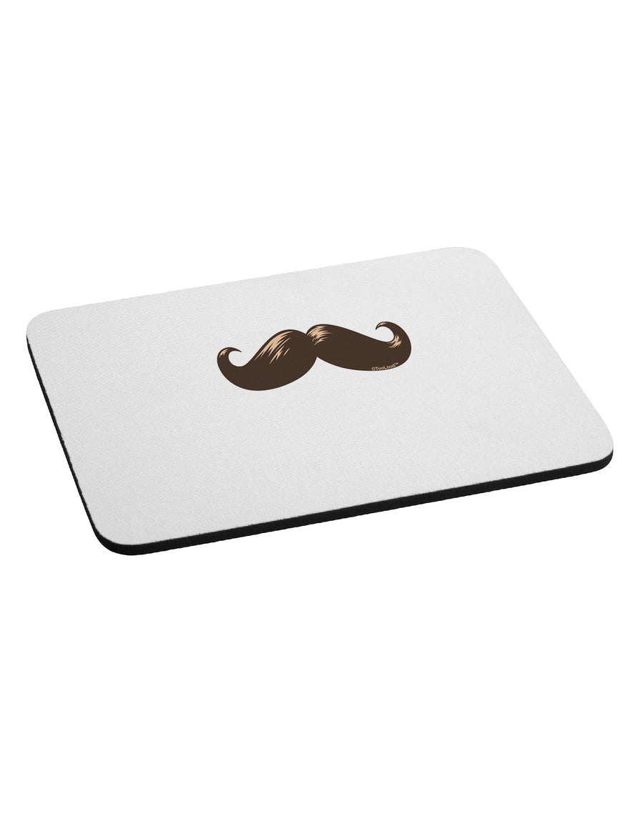 Big Brown Mustache Mousepad-TooLoud-White-Davson Sales