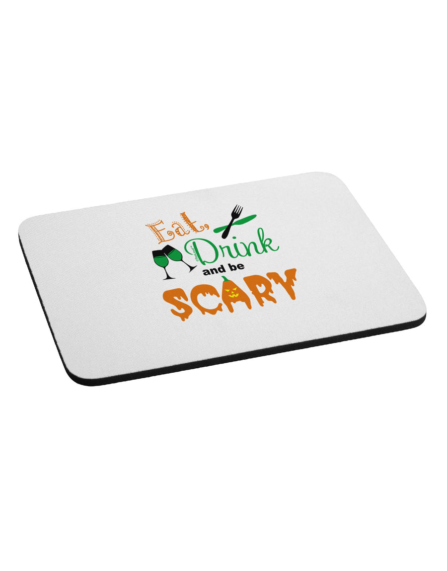 Eat Drink Scary Green Mousepad-TooLoud-White-Davson Sales