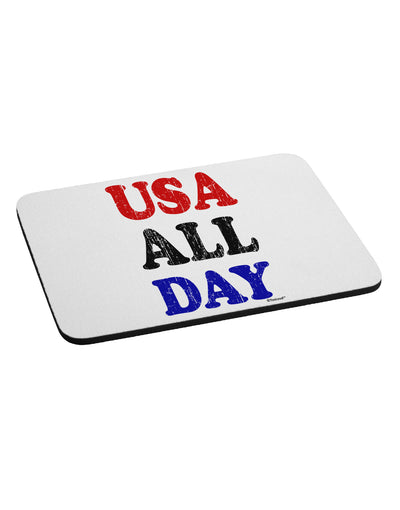 USA All Day - Distressed Patriotic Design Mousepad by TooLoud-TooLoud-White-Davson Sales