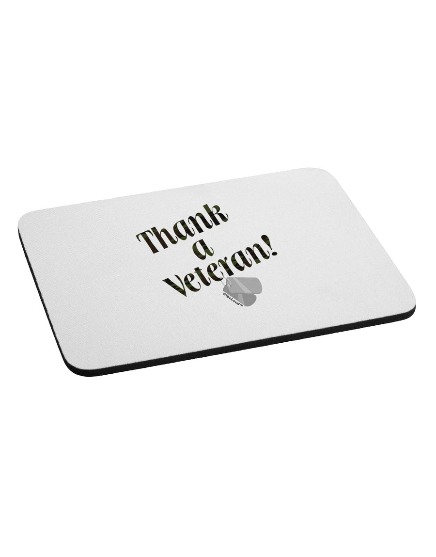 Thank A Veteran Mousepad-TooLoud-White-Davson Sales